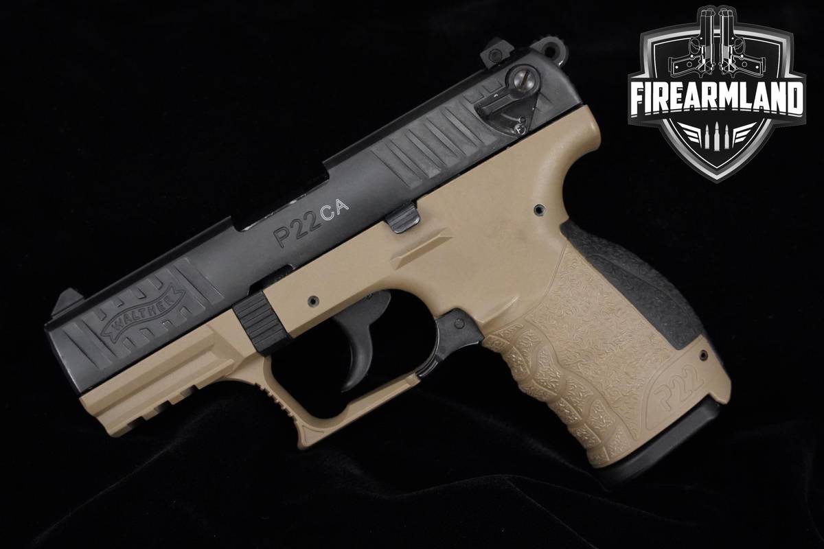 Walther P22 CA FDE 22LR 3.42" Walther P-22 +2 MAGS & ORIG CASE