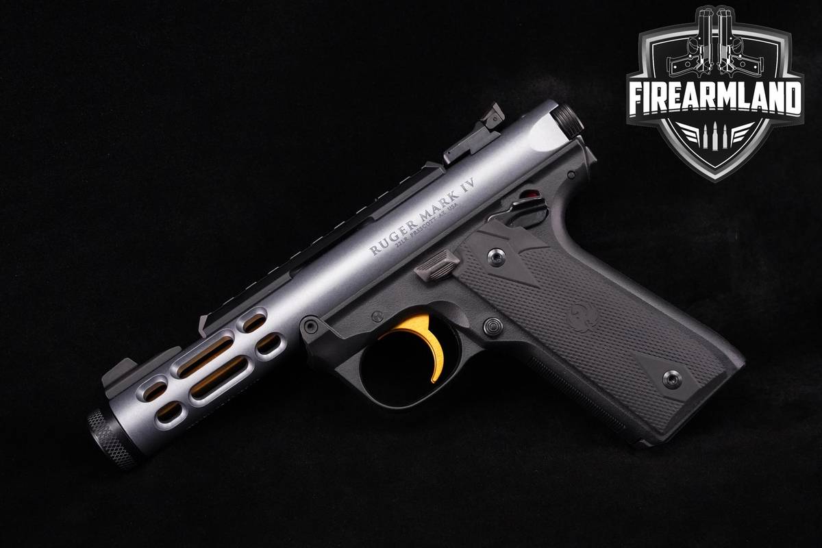 THREADED! Ruger 22/45 Mark IV Lite 22LR 4.4" Gray Mk-4 4MAGS & OG-CASE