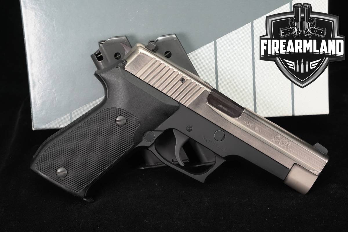 1995 Sig Sauer P220 -1 American 45 ACP 4.5" Two-Tone Nickel P 220 +ORIG BOX