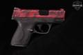 Smith & Wesson (S&W) M&P40 Shield 1.0 Massachusetts Compliant 10.5 lb Trigger .40 S&W Red/Black Hydro-Dip in Good Condition Image 3