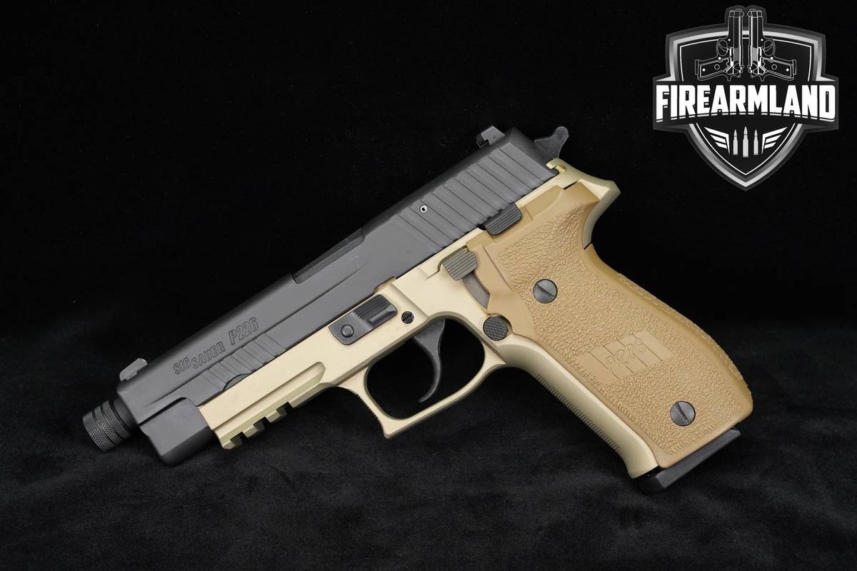 DISCONTINUED Sig Sauer P226 Combat TB 9mm 4.9" Two-Tone FDE P-226 Threaded