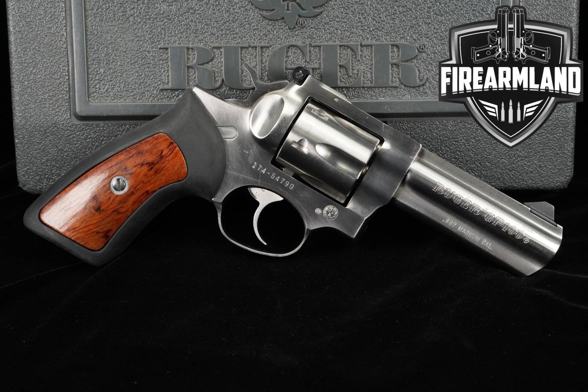 2003 Ruger GP100 357 Magnum 4" Brushed Stainless GP-100 +ORIG CASE