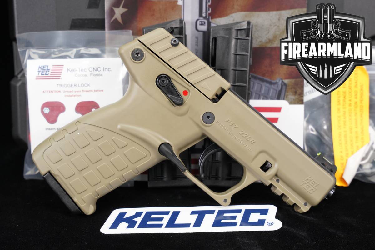 Kel-Tec P17 22LR 3.8" Tan KelTec +3 MAGS & ORIG CASE