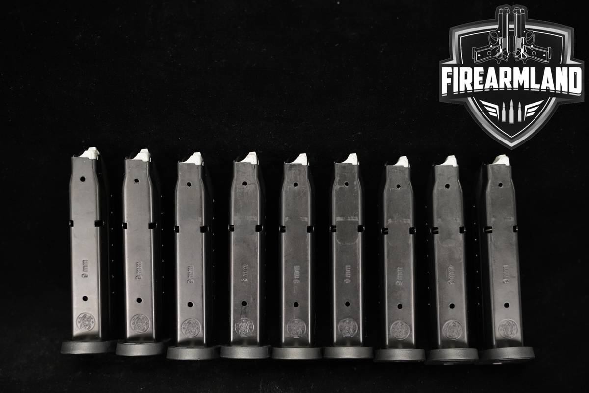 NINE (9) Smith & Wesson (S&W) M&P9 17 Round Magazines 9mm Luger Mags