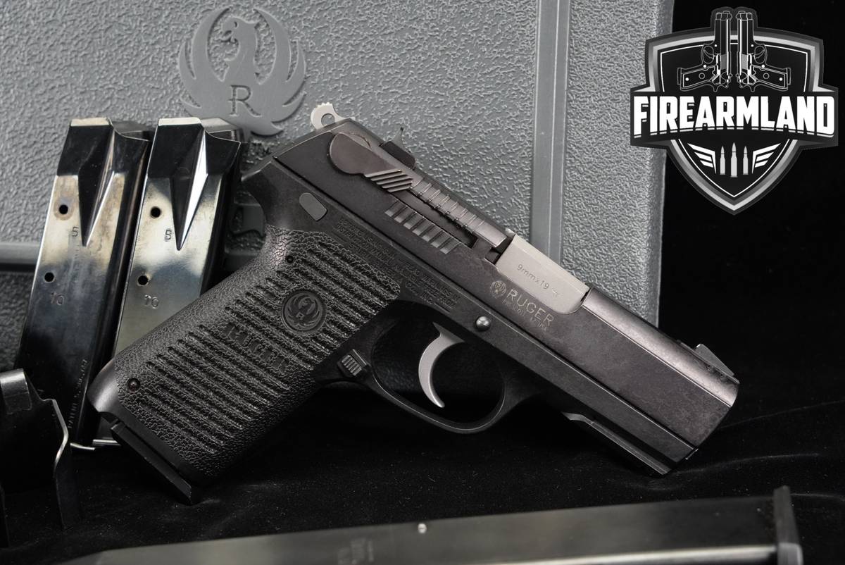 Ruger P95 PR Railed Manual Safety/Decocker 9mm P 95 +4 MAGS, ORIG CASE