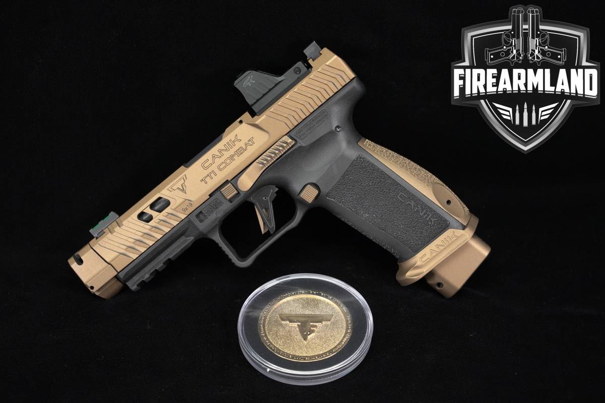 Canik TTI Combat 9mm Two-Tone TTI Bronze +2 MAGS, OPTIC & HOLSTER