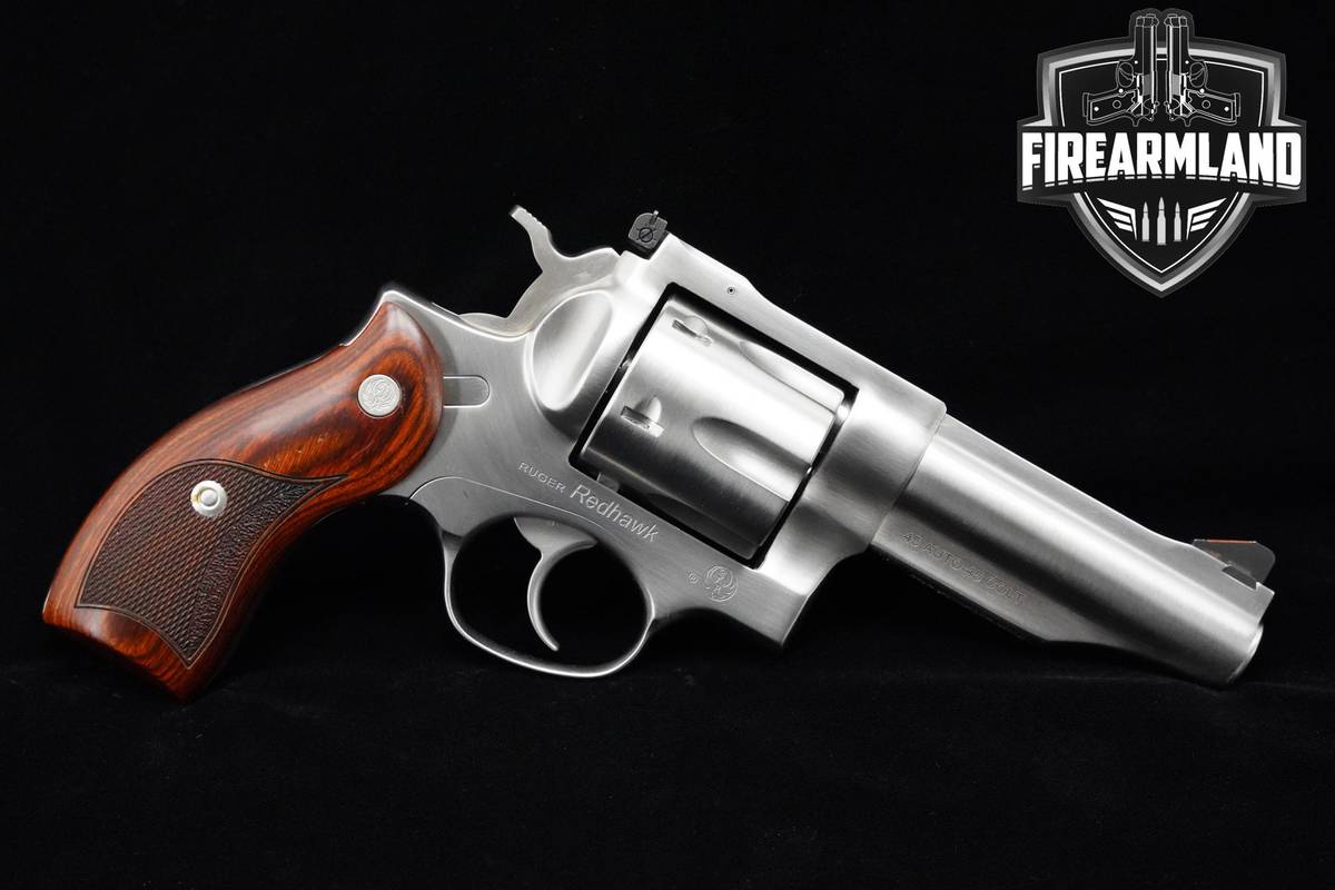 Ruger Redhawk .45 LC/ACP 4.2" Satin Stainless Ruger +ORIG CASE & MOON CLIPS