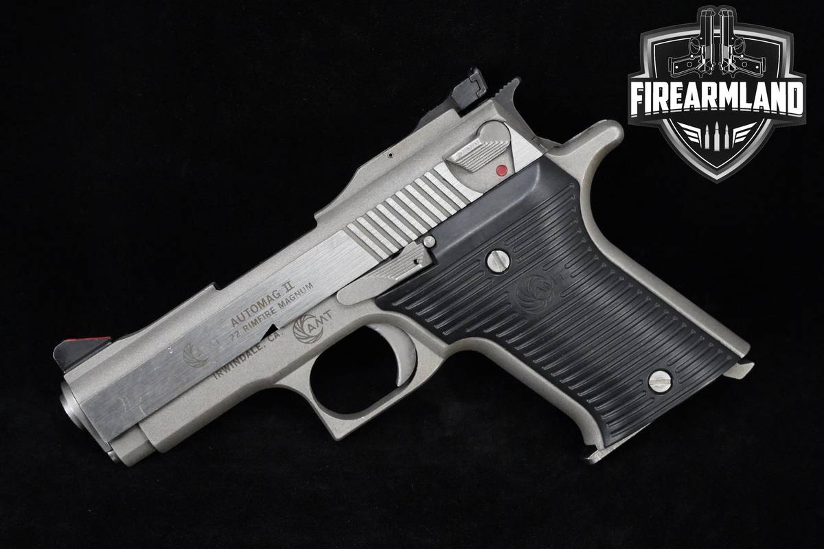 AMT Auto Mag II Compact 22 WMR 3.4" Stainless Steel AMT-Auto Mag-II Automag