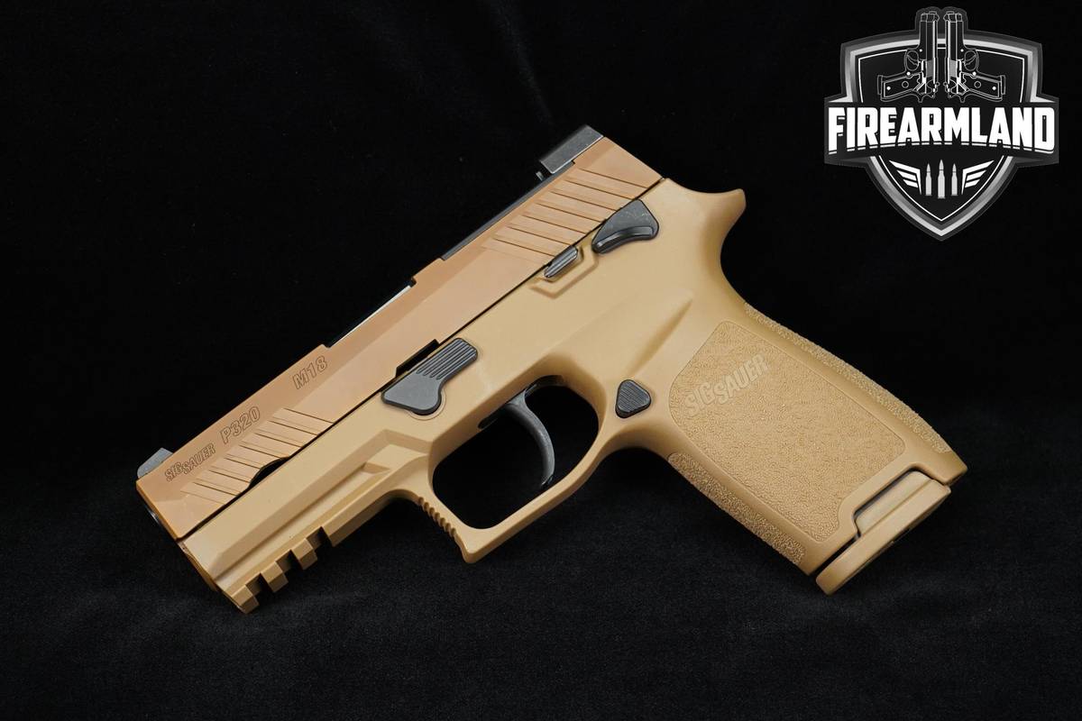 COMPLIANT Sig Sauer P320 M18 9mm Coyote Tan P-320 M-18 +3 MAGS & OG CASE