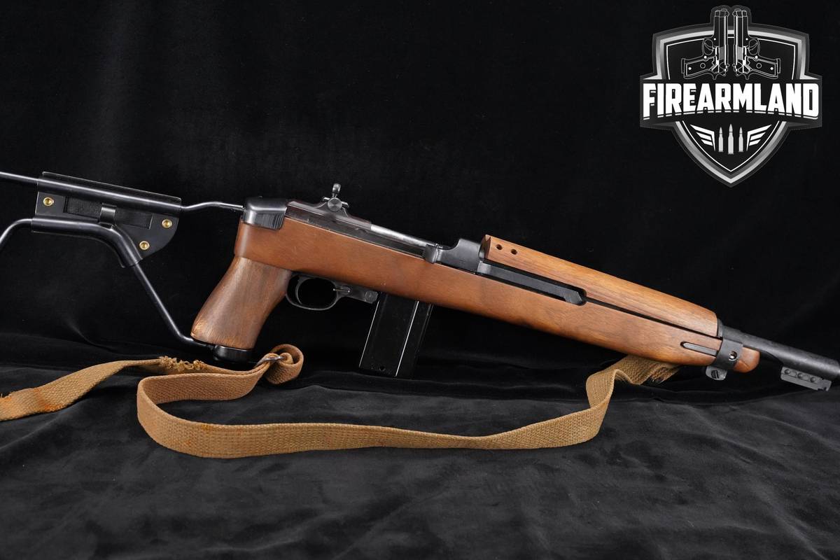VINTAGE 1977 Plainfield M1 Carbine M1A1 Paratrooper 30-Caliber 17.75" 2MAGS