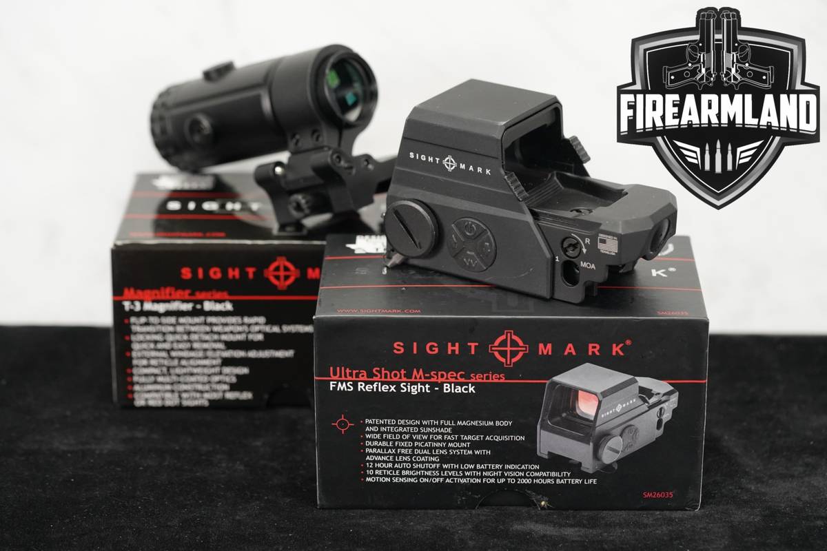 Sightmark FMS Reflex Sight & T-3 3X Magnifier Combo Magnification 2 MOA Dot