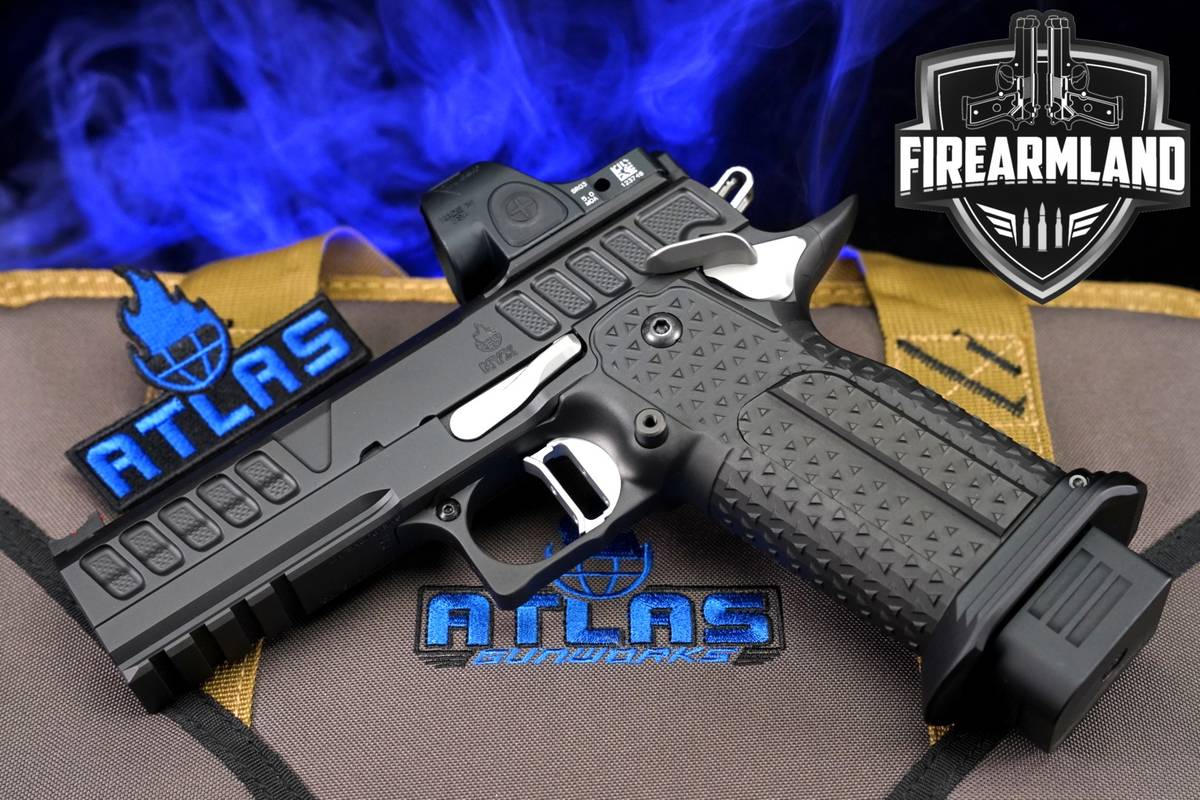 Atlas Gunworks Nyx V2 9-mm 1911 4.25 2011 Tri-Top +ORIG CASE & TRIJICON SRO