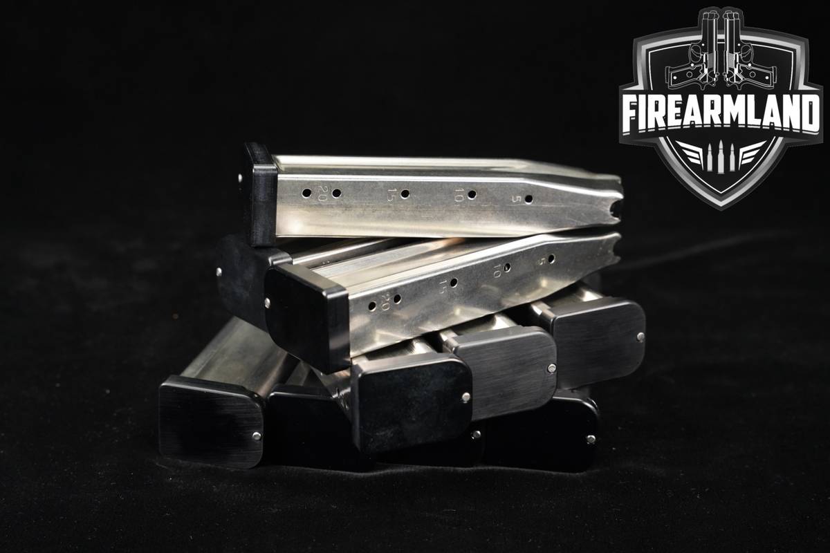 Atlas Gunworks TEN (10) 2011 DS 1911 21 Round Magazines 9mm Luger Mags