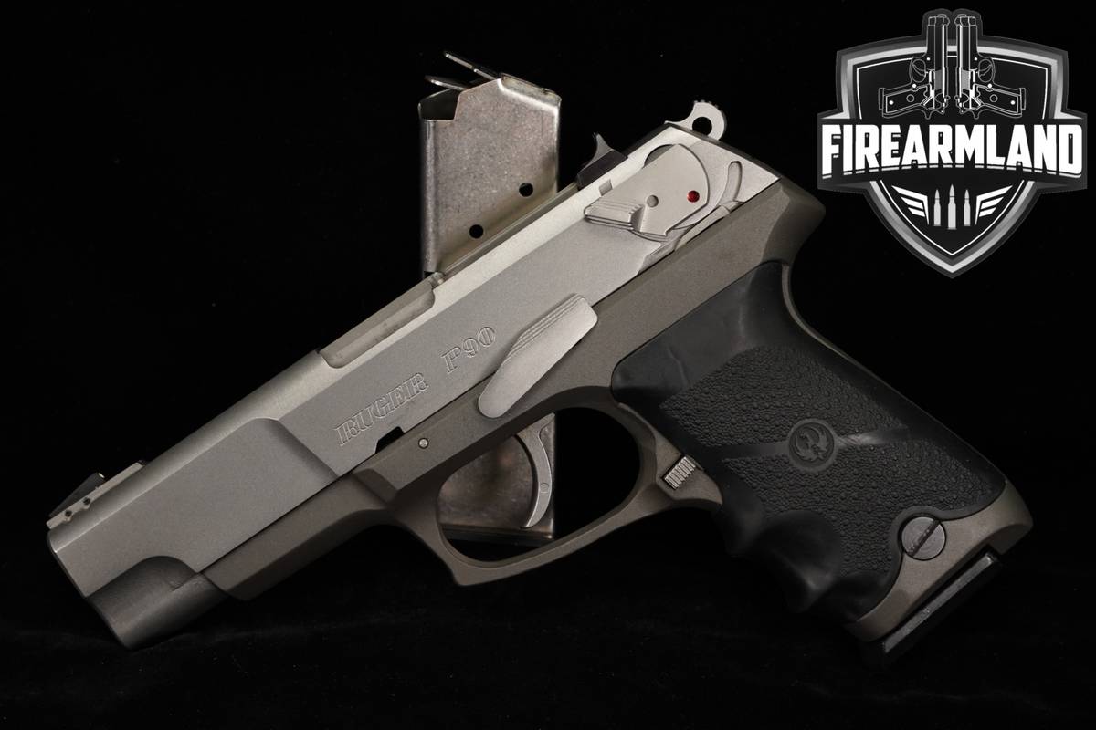 Ruger P90 45 ACP 4.5" Two-Tone Stainless & Gray P-90 +2 MAGS
