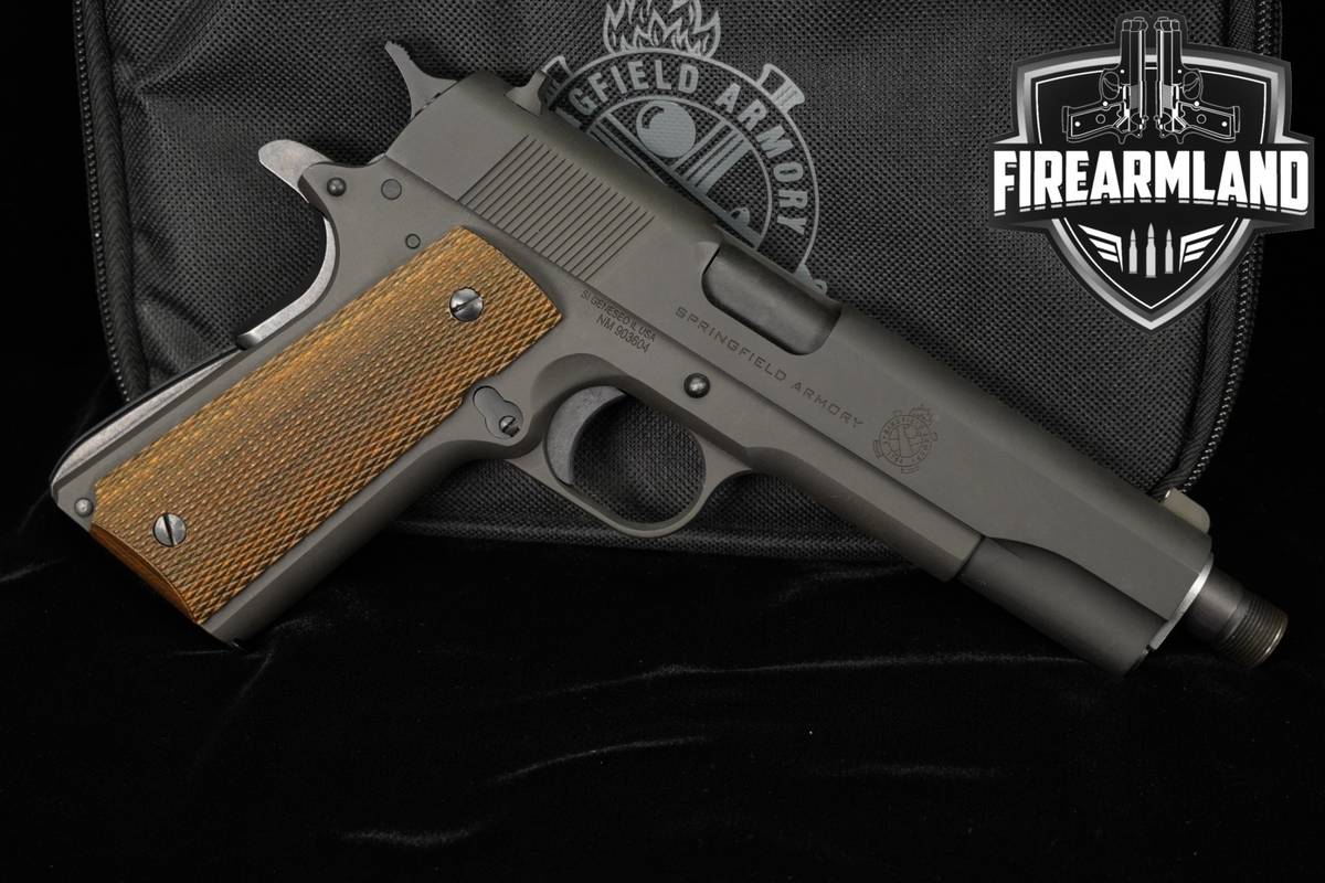Springfield Armory 1911 Mil-Spec 45 ACP 5.75 Parkerized +ORIG BARREL, CASE