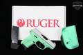 2022 Sturm Ruger EC9s 9mm Luger Two-Tone Satin Aluminum & Turquoise in Very Good Condition Image 2