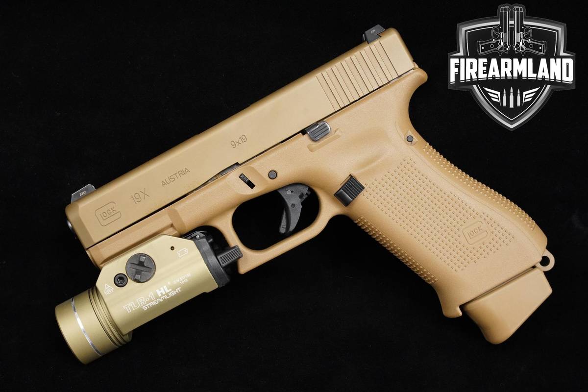 Glock 19X Crossover 9mm Coyote Tan Glock-19X G19-X +STREAMLIGHT TLR-1 HL