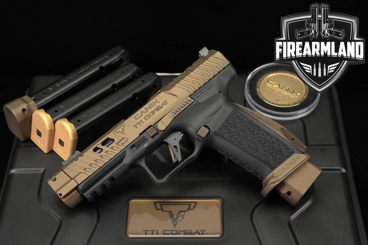 Canik TTI Combat 9mm 4.74" Two-Tone Bronze Taran Tactical +4 MAGS, OG CASE