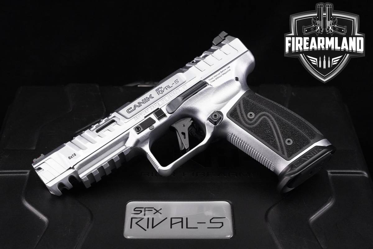 CHROMED OUT! Canik SFx Rival-S Chrome 9mm 5 +2 MAGS, ORIG CASE & HOLSTER