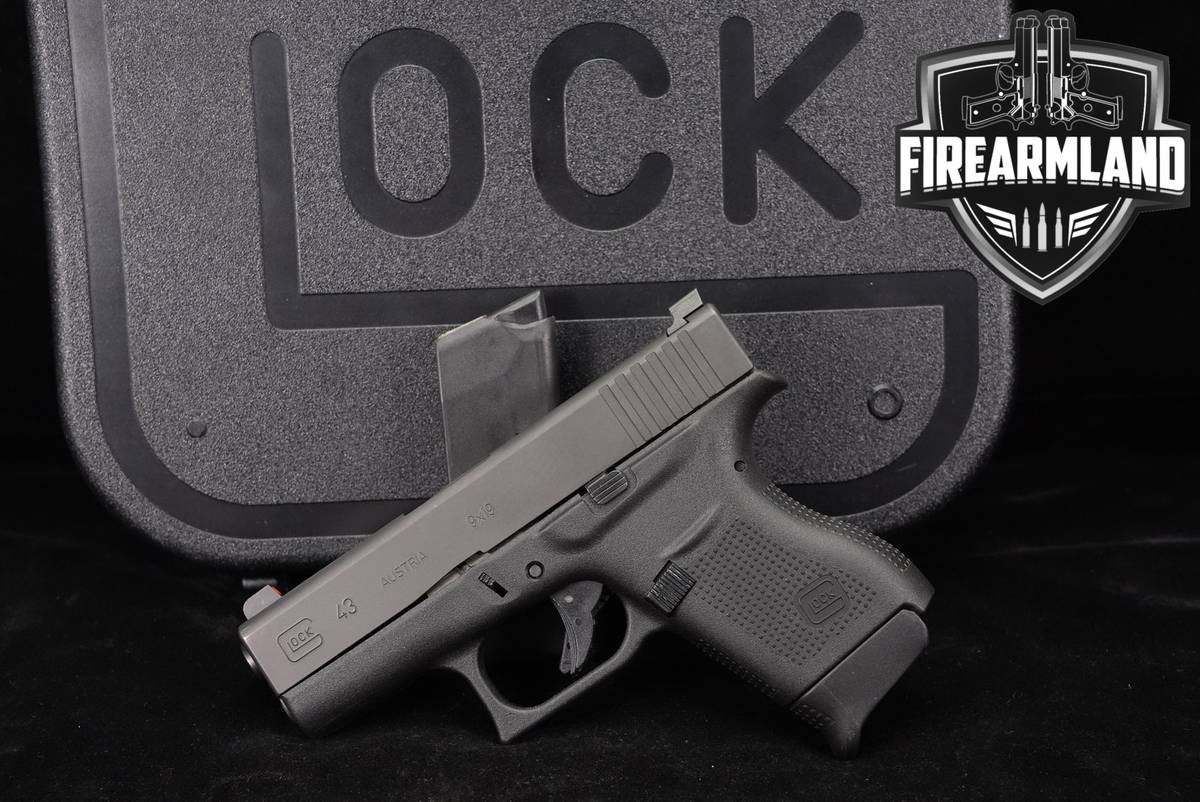 Glock 43 G43 Slimline 9mm 3.41" +2 MAGS & ORIG CASE
