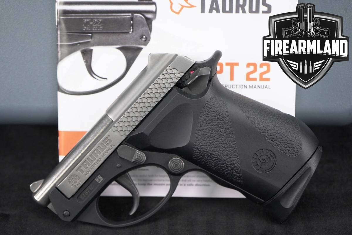 Taurus PT-22 Poly 22LR 2.33" Two-Tone Silver & Black PT22 +ORIG CASE