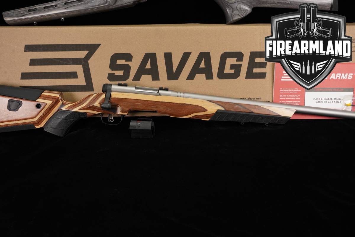 Savage Arms B-Mag Stainless Heavy Barrel 17 WSM 22" THREADED +2 MAGS, BOX