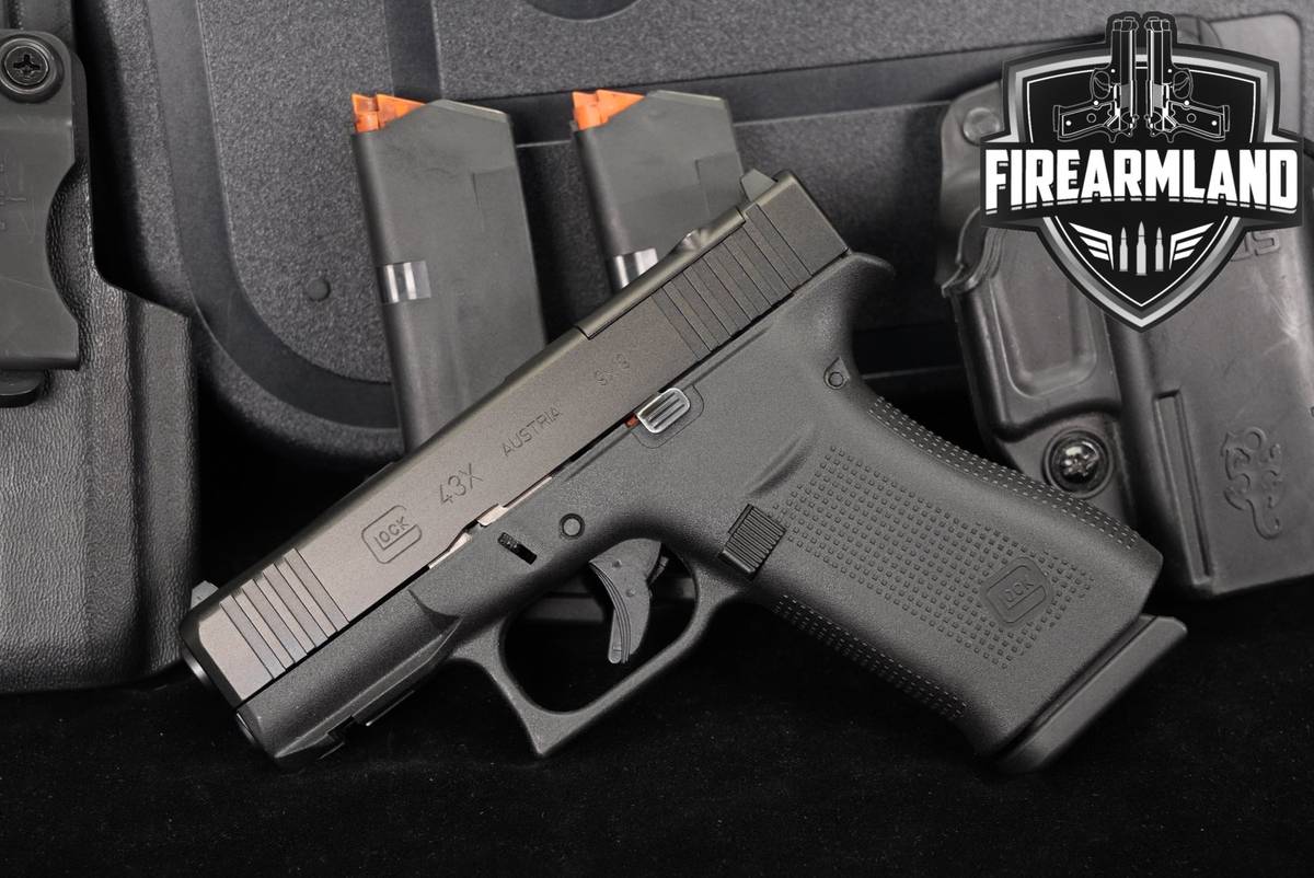 Glock 43X MOS G43X 43-X 9mm 3.41" +3 MAGS, ORIG CASE & HOLSTER