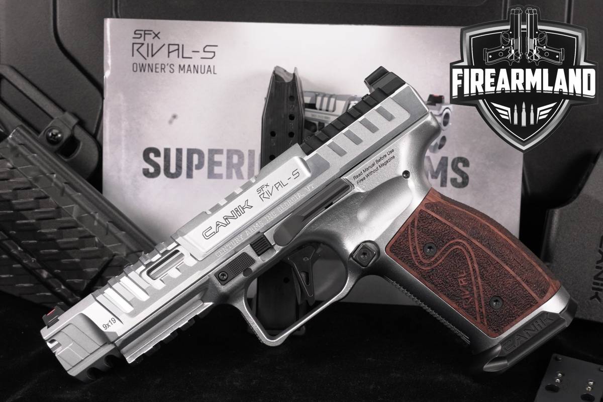 Canik SFx Rival-S Chrome 9mm Optics-Ready 5" +2 MAGS, ORIG BOX, HOLSTER