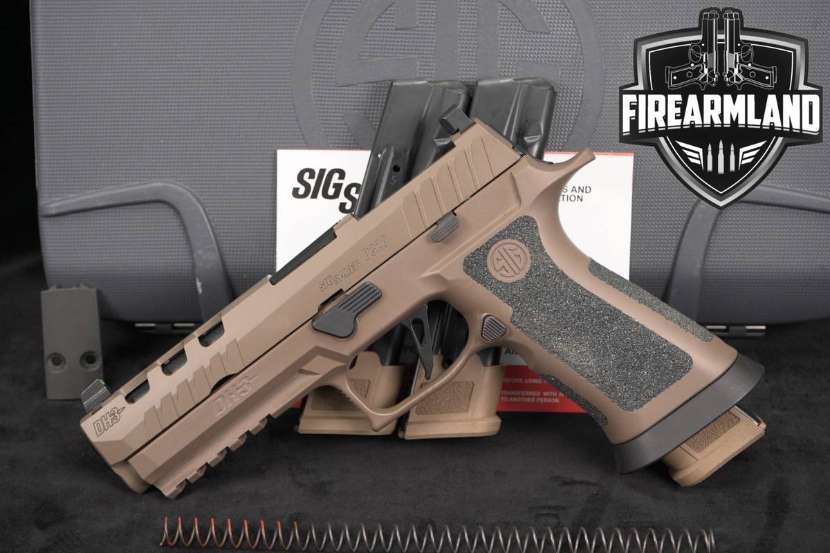 Sig Sauer P320-XFIVE DH3 Custom Works 9mm OR Coyote Tan +3 MAGS & ORIG CASE