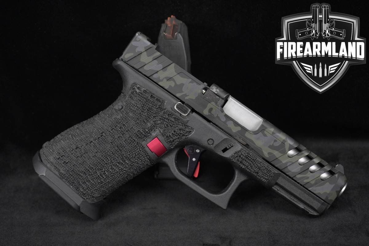 Glock 19 Gen5 G19 Gen 5 9mm 4.02 Black/Gray Camo TIMNEY TRIGGER +2 MAGS