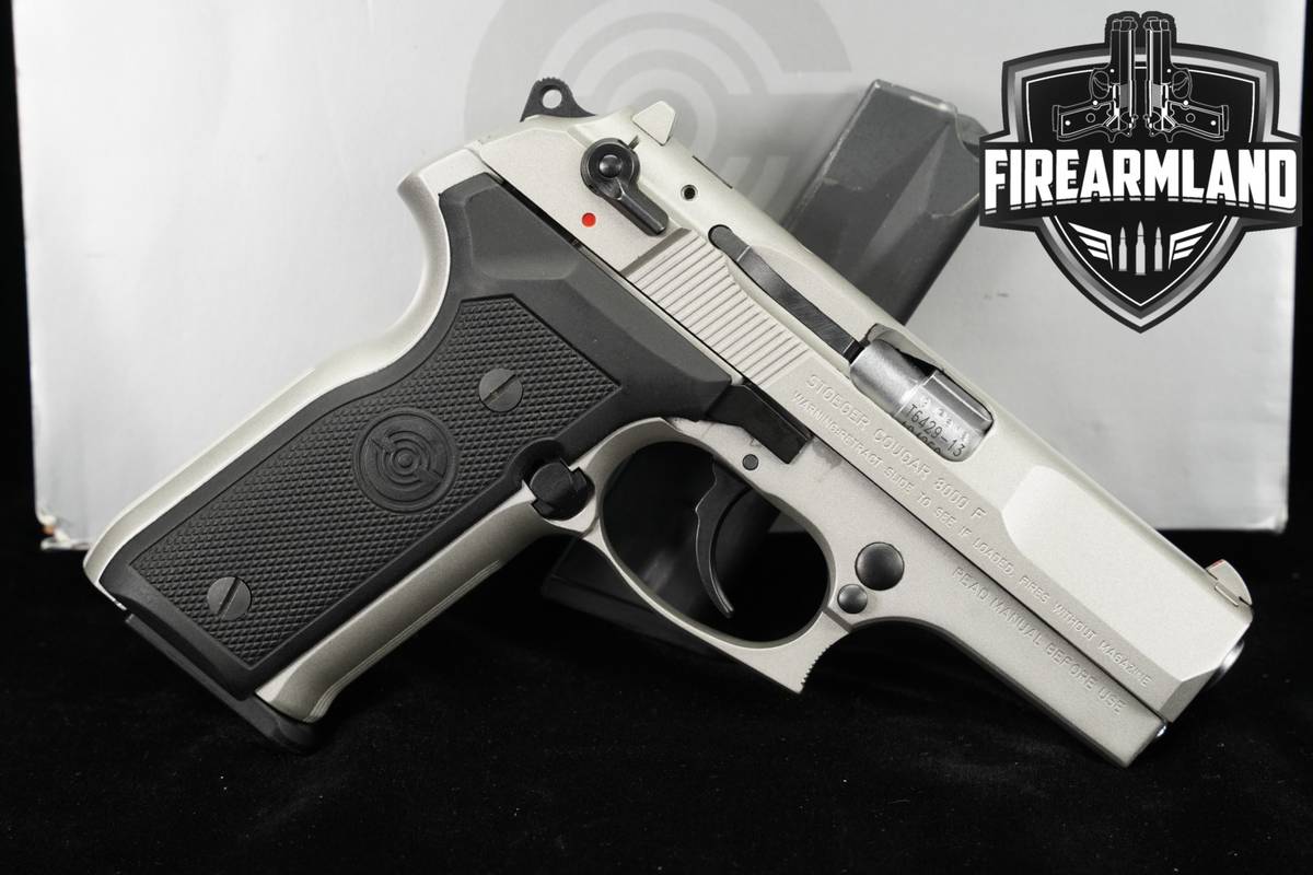Stoeger Industries Cougar 8000 F 9mm 3.6" Silver 8000F +2 MAGS & ORIG BOX