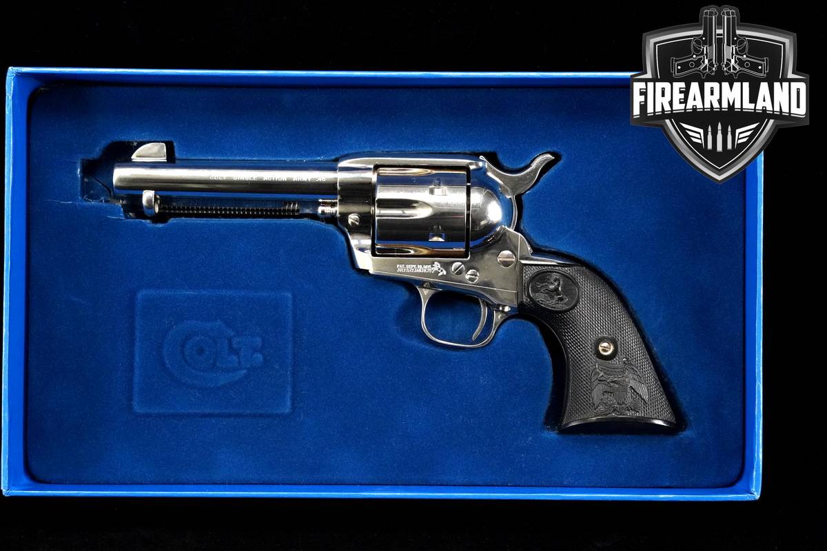 1996 Colt Single Action Army Gen 3 45-Colt 4.75" Nickel SAA +ORIG BOX