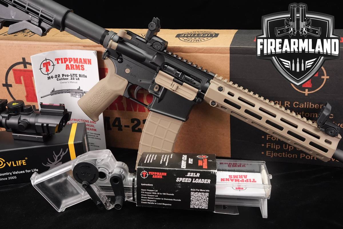 Tippmann Arms M4-22 LTE 22LR M422 AR-15 AR15 M-LOK +ORIG BOX, CVLIFE SCOPE