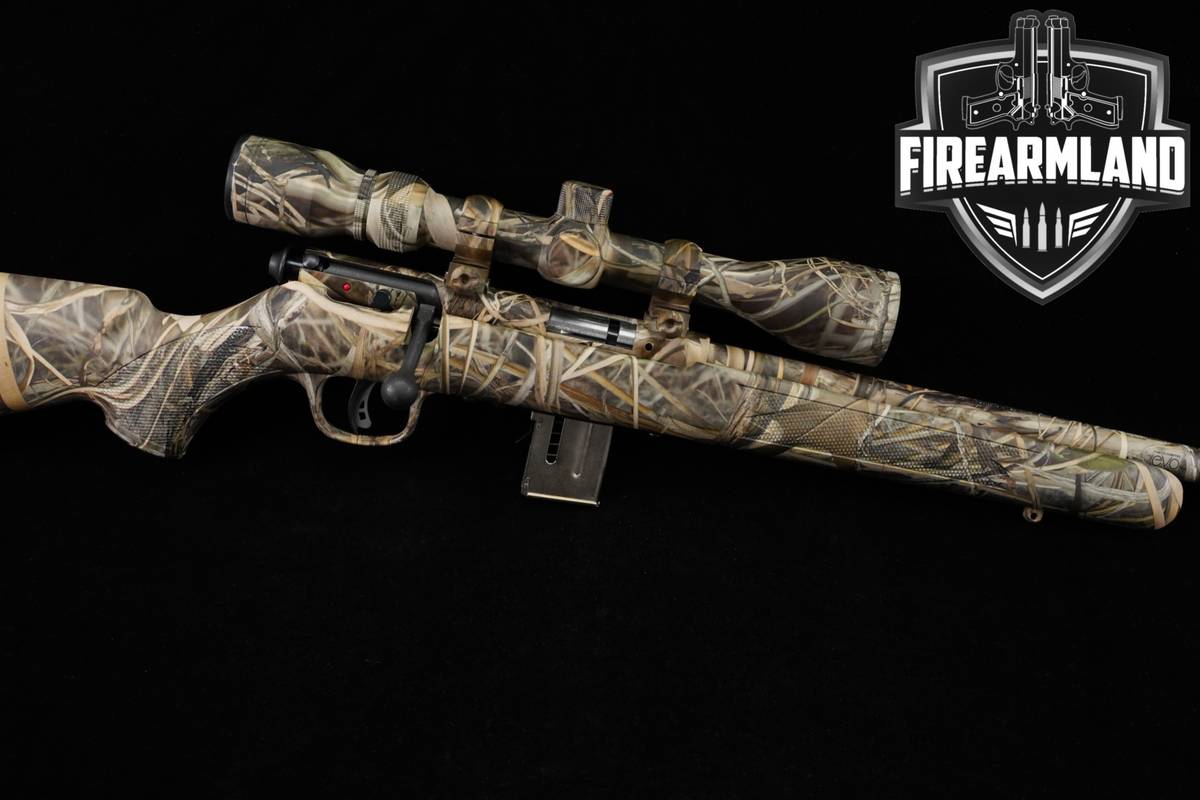 Savage Arms Model 93 XP Brush Camo 22 WMR 21" Target Rifle +7 MAGS & OPTIC