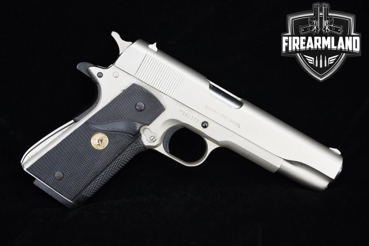 Colt MK IV/Series 80 45 ACP 1911 Satin Nickel Colt Mark 4 MK-IV 1911-A1