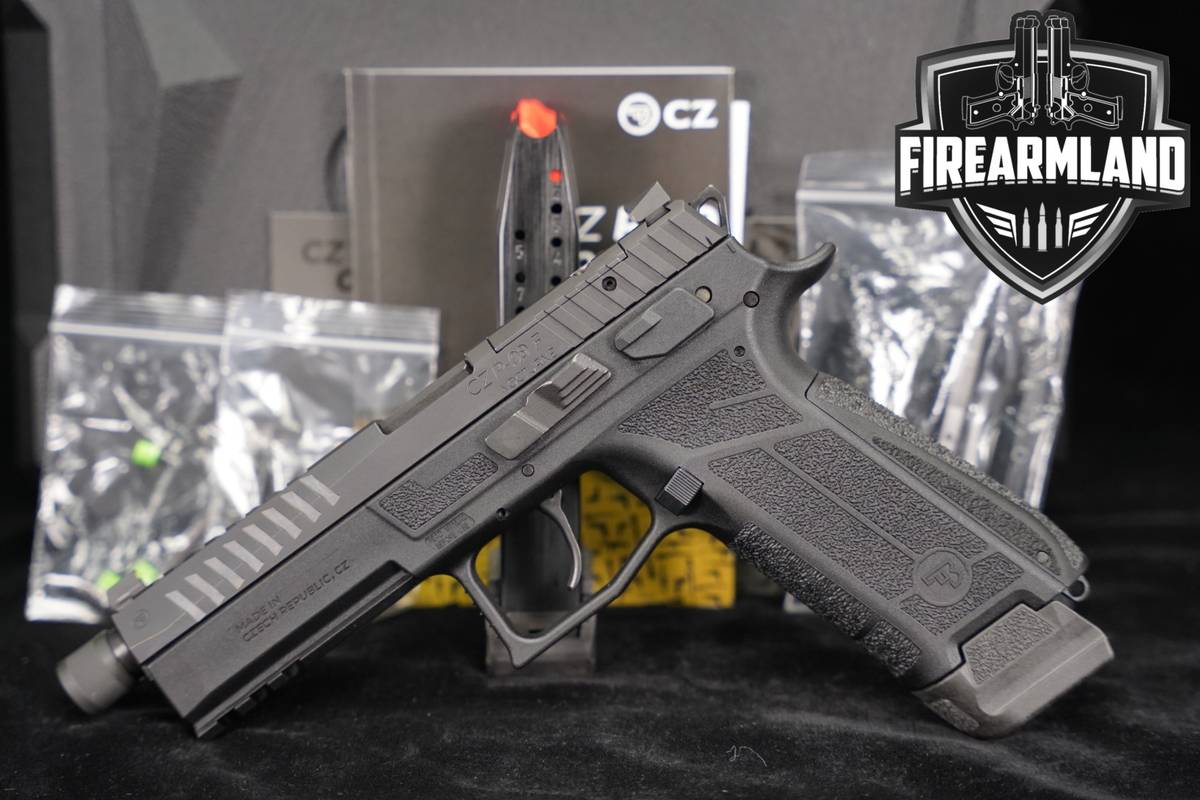 CZ P-09 F Nocturne 9mm Optics-Ready P09 P09F 09F THREADED +2 MAGS, CASE