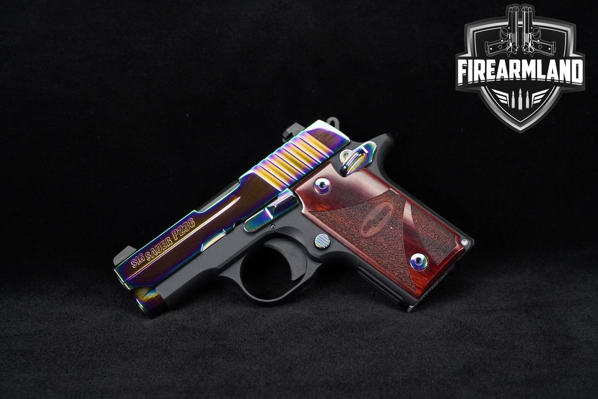 Sig Sauer P238 Rainbow Rosewood 380 ACP 2.7" P-238 PVD 1911 +HOLSTER