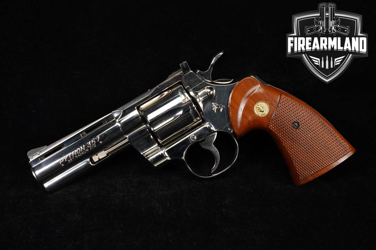VINTAGE 1978 Colt Python 357 Magnum 4" High Polish Nickel