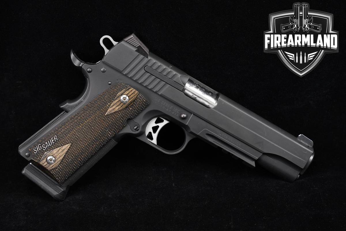 TAC PAC Sig Sauer 1911R Nitron 45 ACP 1911 5" +2 MAGS, ORIG CASE & HOLSTER