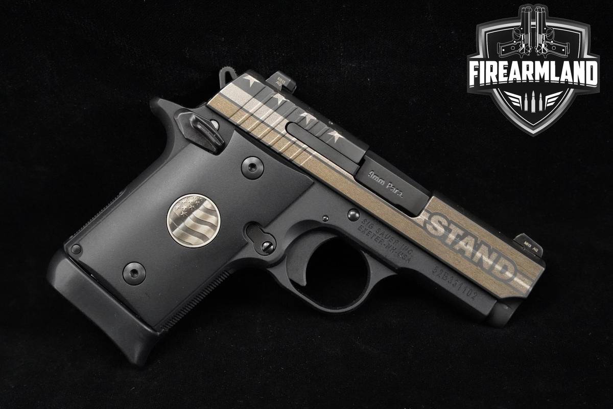 Sig Sauer P938 Stand 9mm 3" Two-Tone Sig-Sauer P938 Stand P-938 +2 MAGS