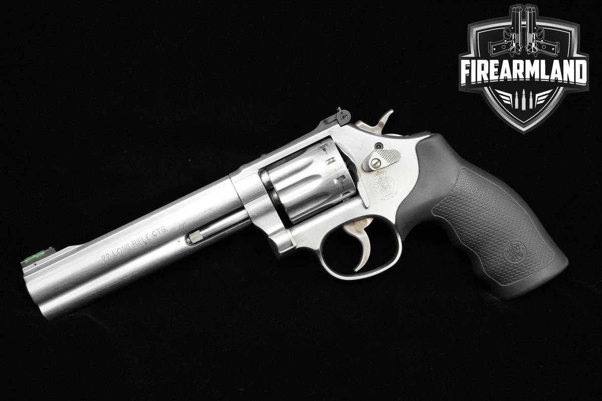 Smith & Wesson (S&W) Model 617-6 K-22 Masterpiece Stainless 22LR S&W 617-6