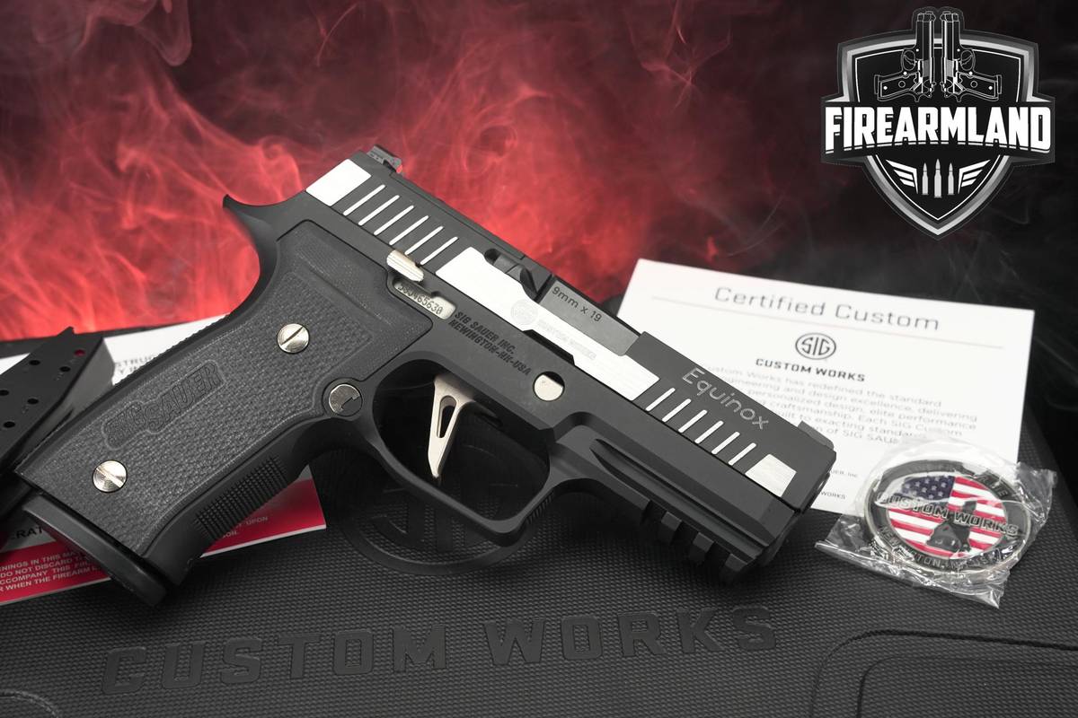 CUSTOM WORKS Sig Sauer P320 AXG Equinox 9mm 3.9" P-320 Two-Tone ORIG CASE