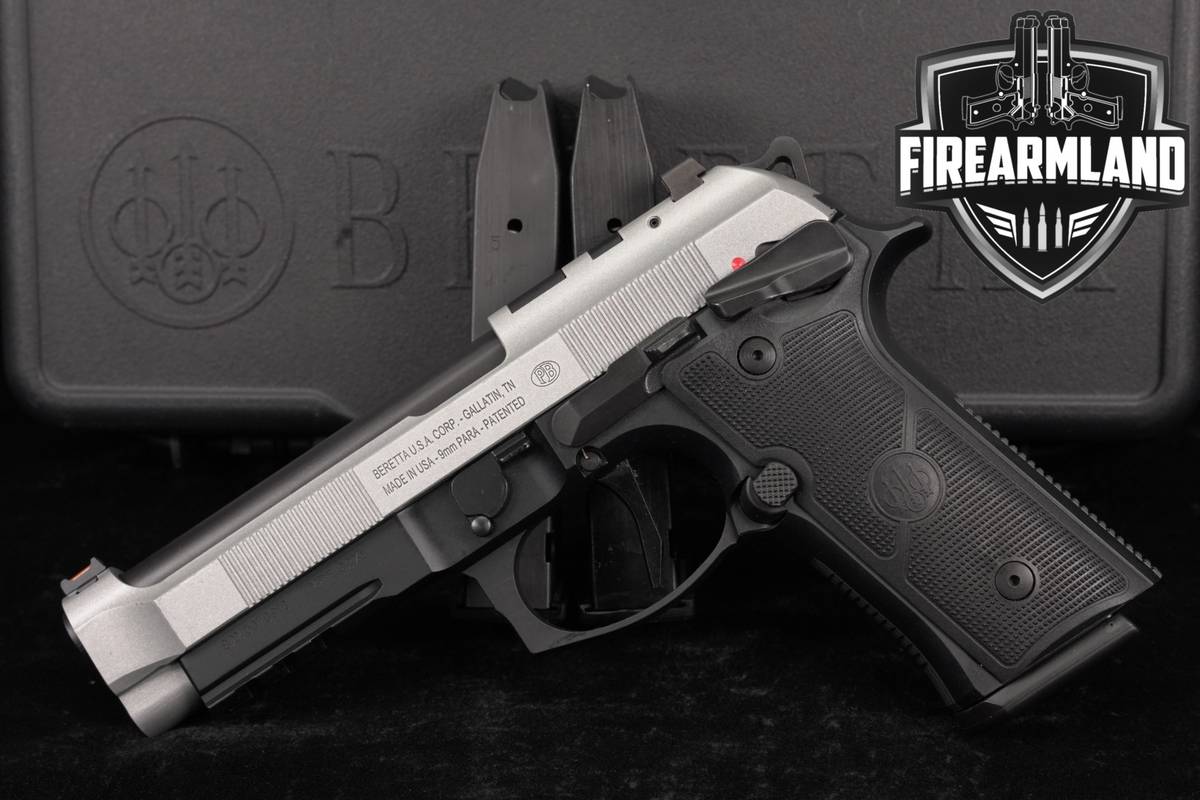 Beretta 92XI SAO 9mm Optics-Ready Silver & Black 92 Xi +3 MAGS, ORIG CASE