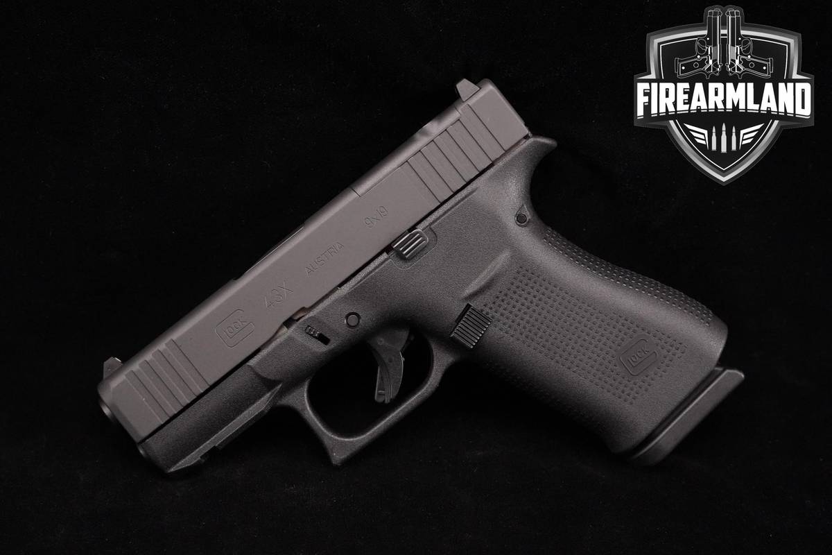 Glock 43X MOS 9mm 3.41" Glock G43X G43-X +2 MAGS, ORIG CASE & HOLSTER