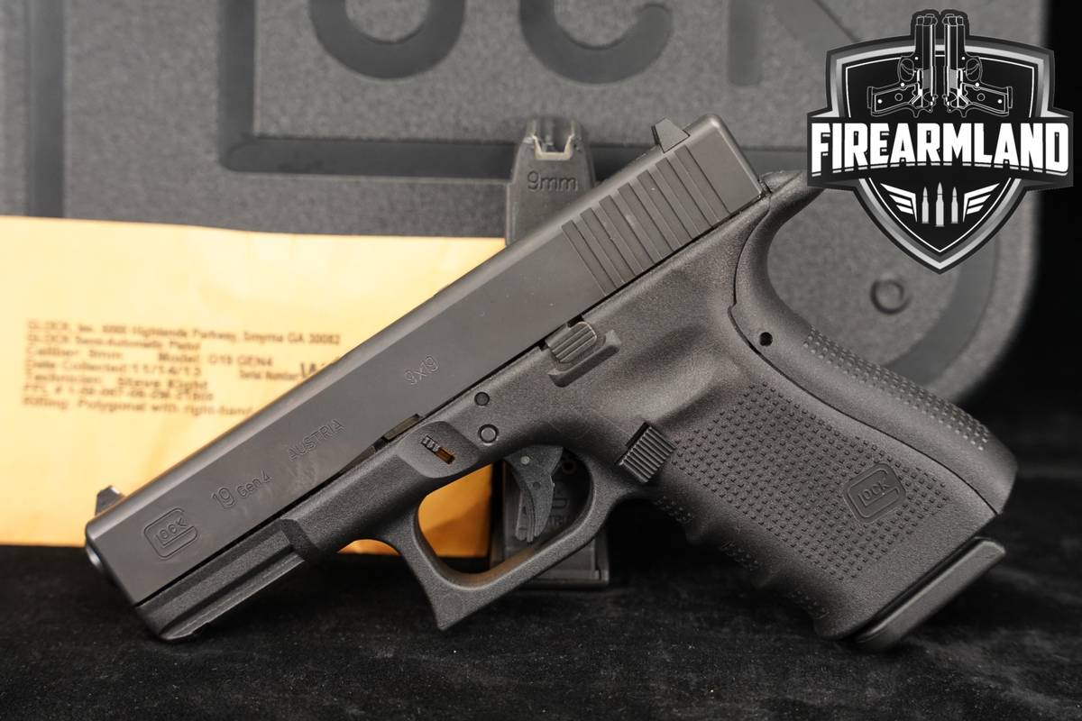 Glock 19 Gen4 G19 Gen 4 9mm 4.02" +2 MAGS & ORIG CASE