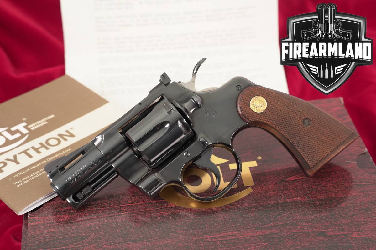 1977 Colt Python 357 Magnum 2.5" Blued Snake Gun +ORIG BOX