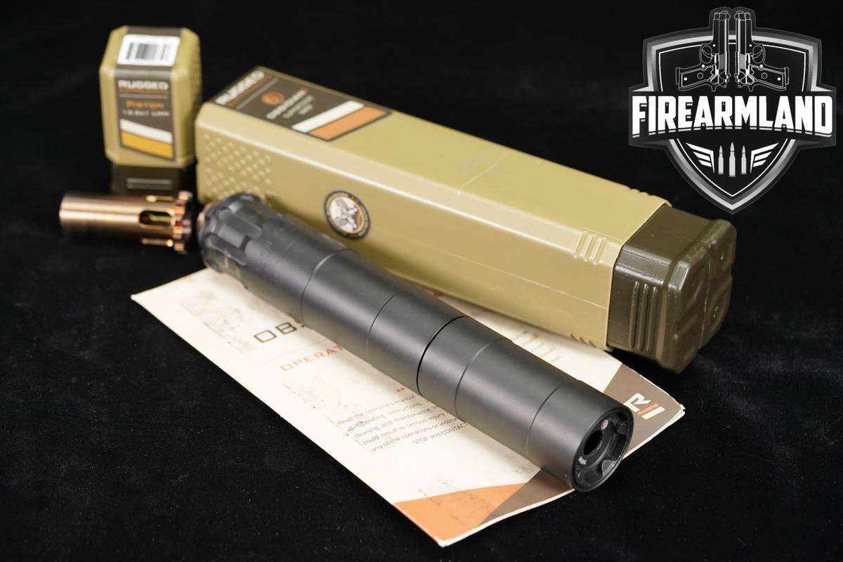 Rugged Suppressors Obsidian 9 Suppressor 9mm Luger Obsidian9 +ORIG BOX