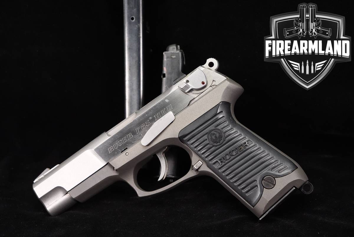 1991 Ruger P85 MKII 9mm 4.5 Two-Tone Stainless P-85 MK II +3 MAGS