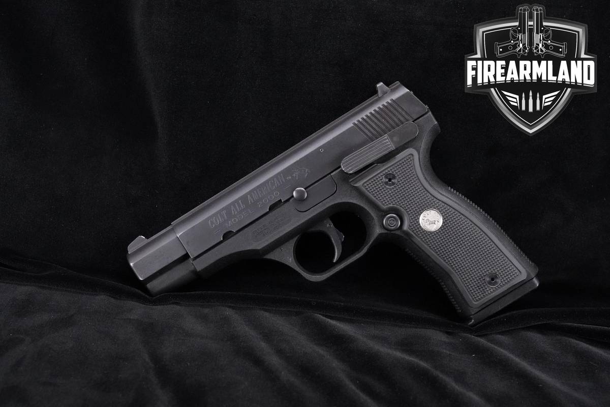 Colt All American Model 2000 9mm 4.5" Two-Tone Blued & Black +ORIG CASE