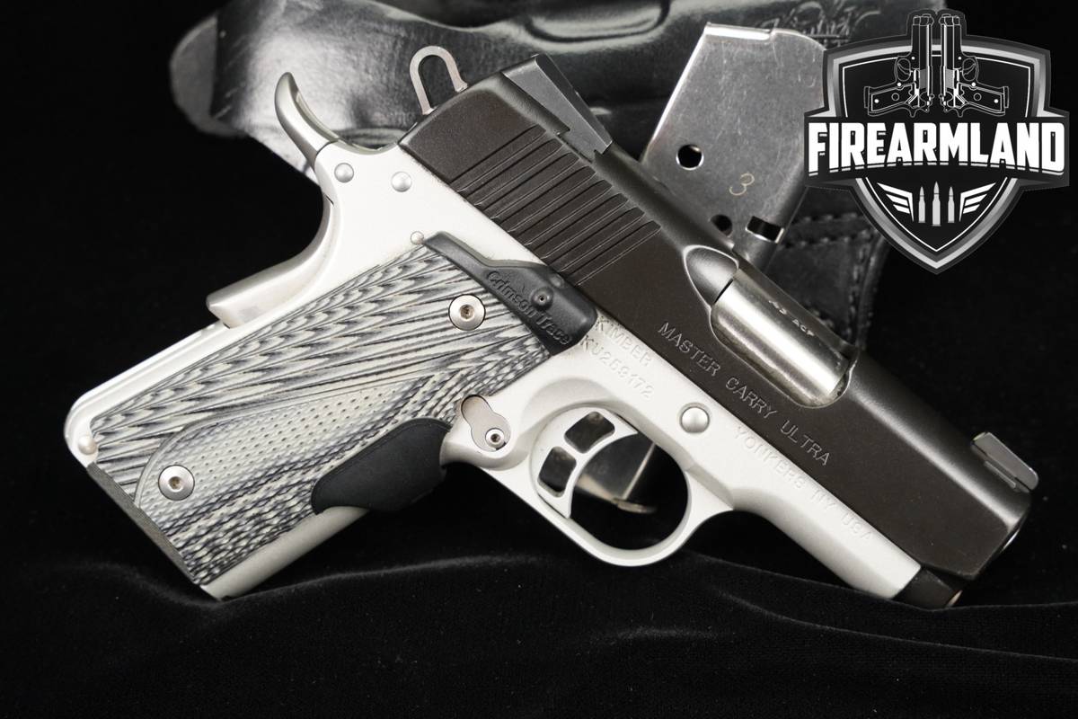 Kimber Master Carry Ultra 45 ACP 1911 3" Two-Tone CT LASERGRIPS +2 MAGS
